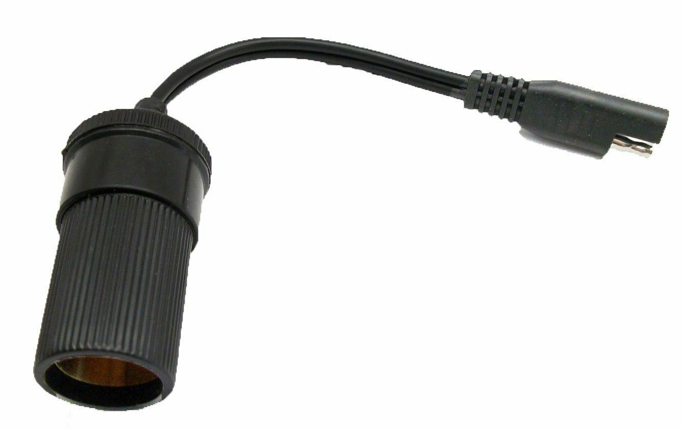 SAE 8" Connector Cigarette Socket 16 AWG DC Solar Auto Power Trailer Plug Cable
