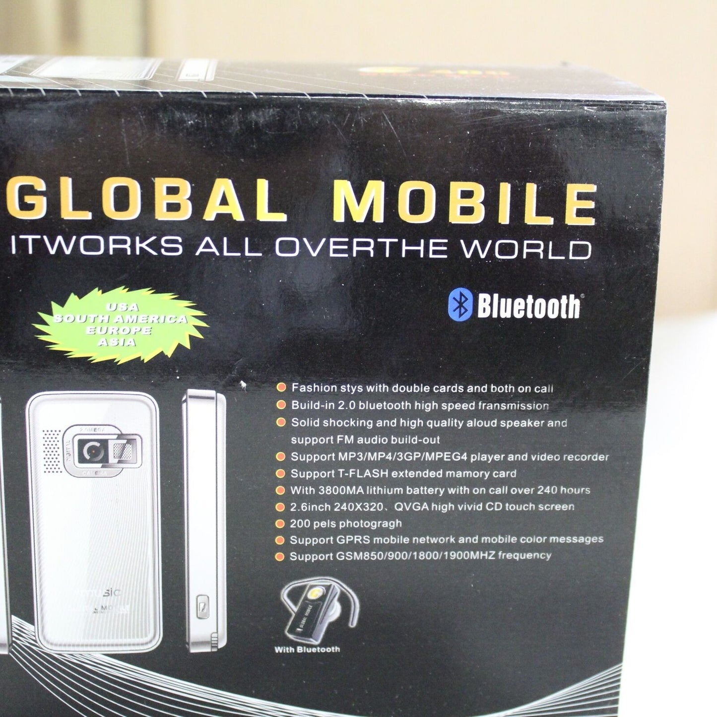 Vintage Unlocked Phone World Wide Global Mobile G400 Quad Band In Box Complete