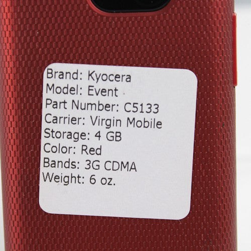 Vintage Classic Kyocera Event Virgin Mobile 4GB Smartphone C5133 Collector Piece