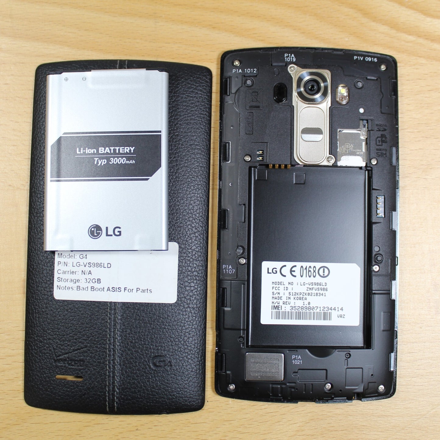 LG G4 VS986 Verizon 32GB Black For Parts Untested #166