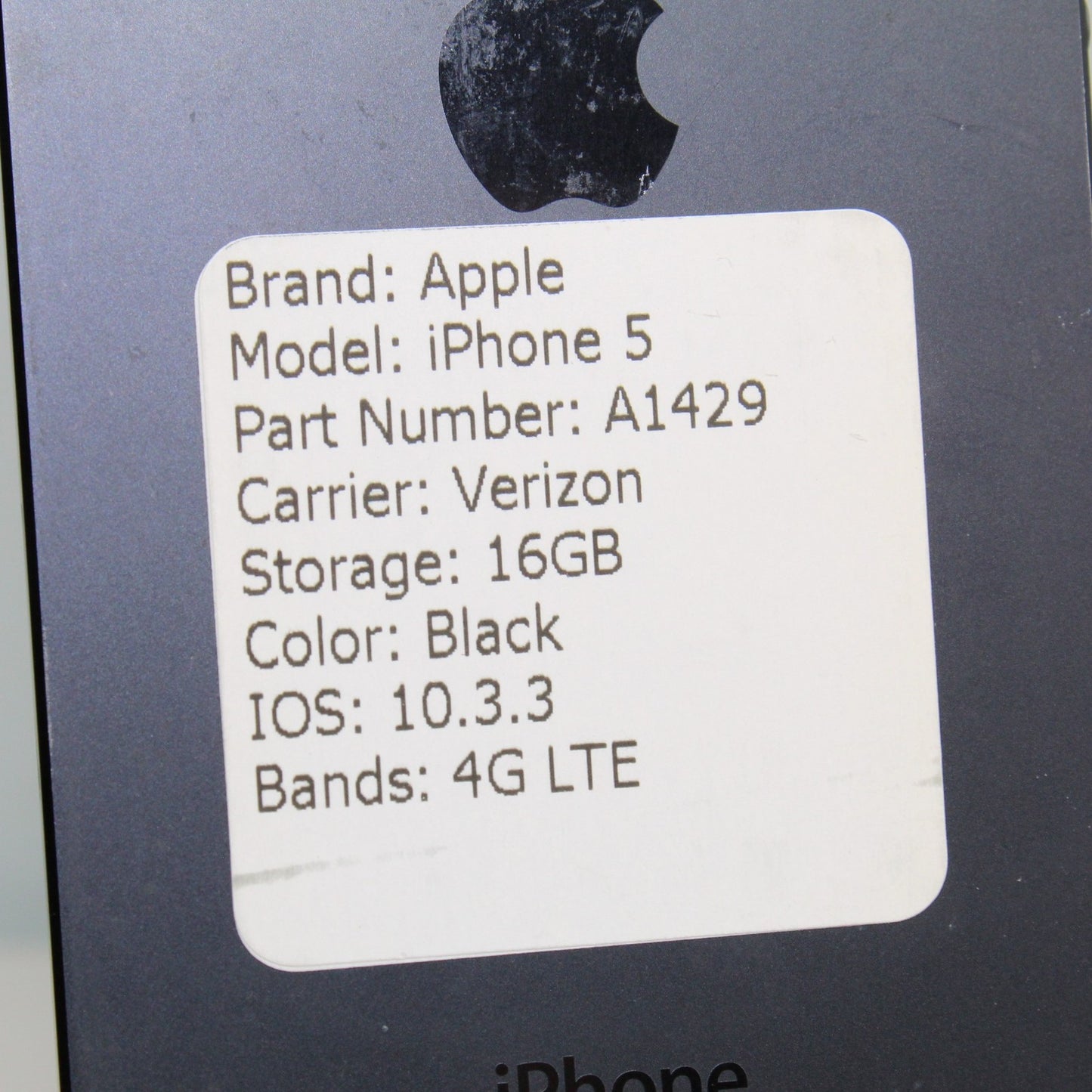 Vintage Apple iPhone 5 A1429 Verizon 4G LTE Smartphone IOS Black 16GB