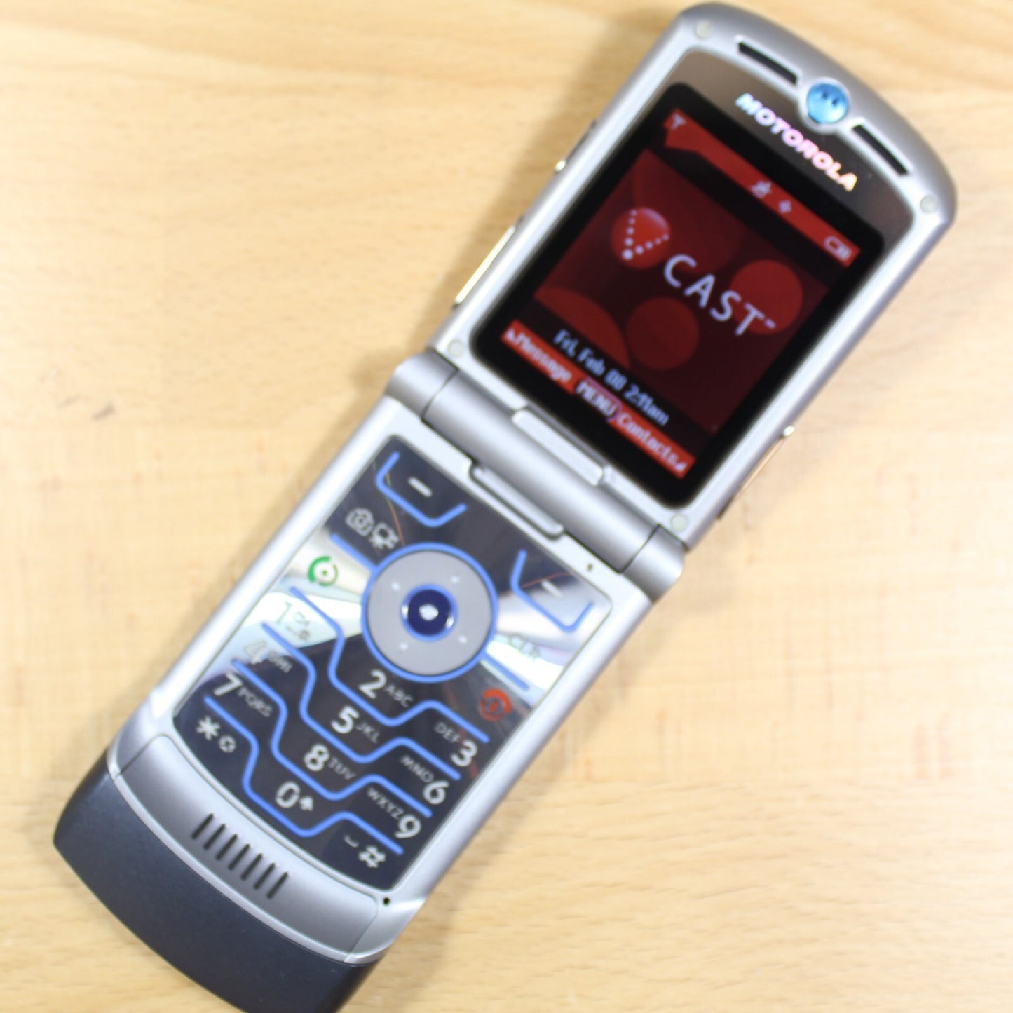 Vintage Motorola RAZR V3 Verizon Gray Cell Phone Good #123