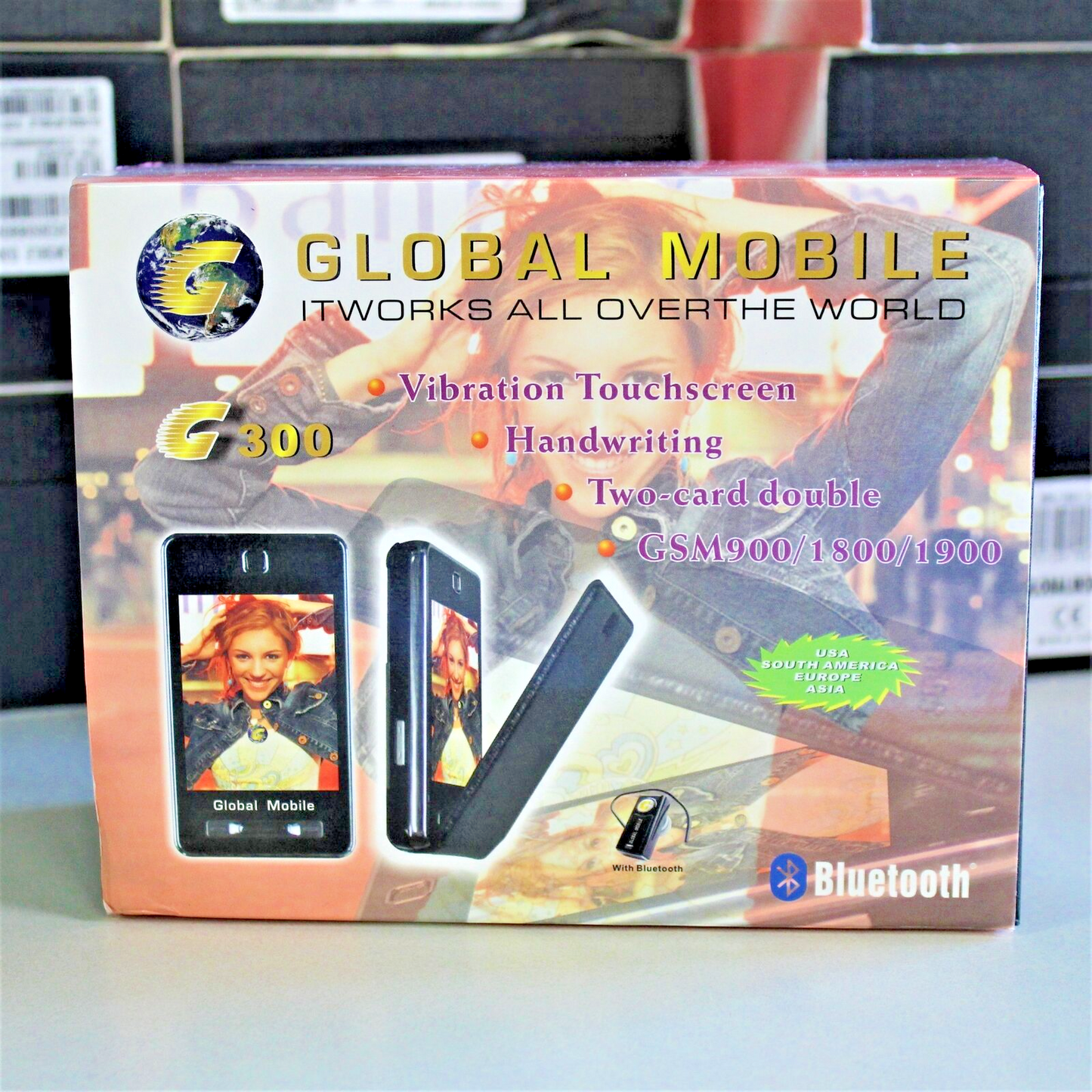 Unlocked World Wide Phone Global Mobile G300 International DUAL SIM Black