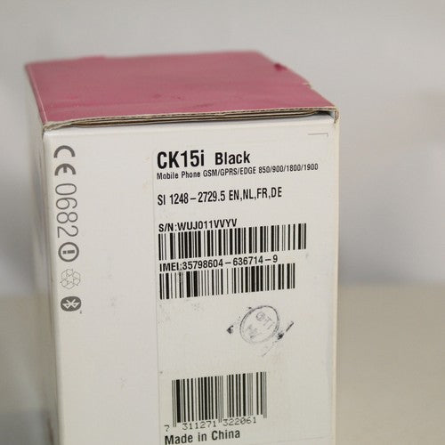 Rare Vintage Sony Ericsson txt Pro CK15i Phone 3G GSM Black In Box Collectible