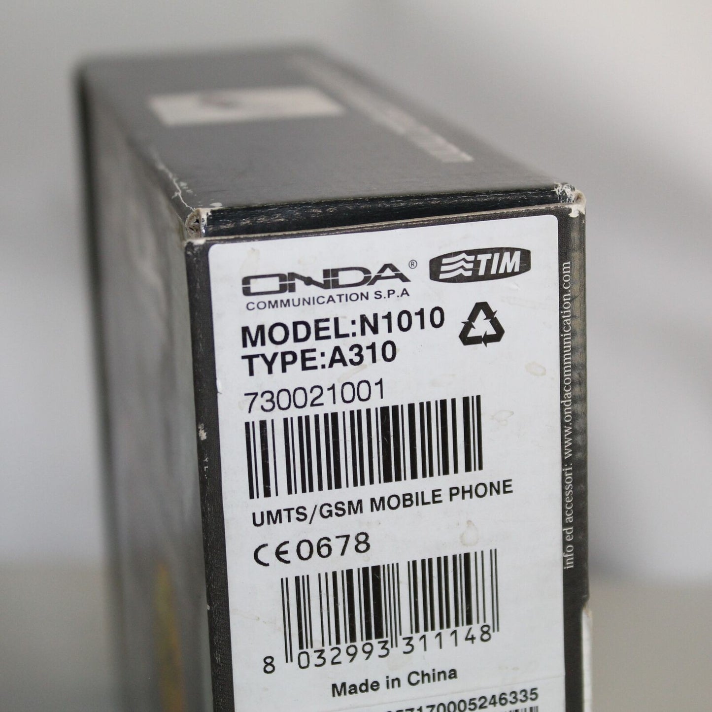 Rare Vintage ONDA N1010 TIM Phone International GSM Italian Black In Box