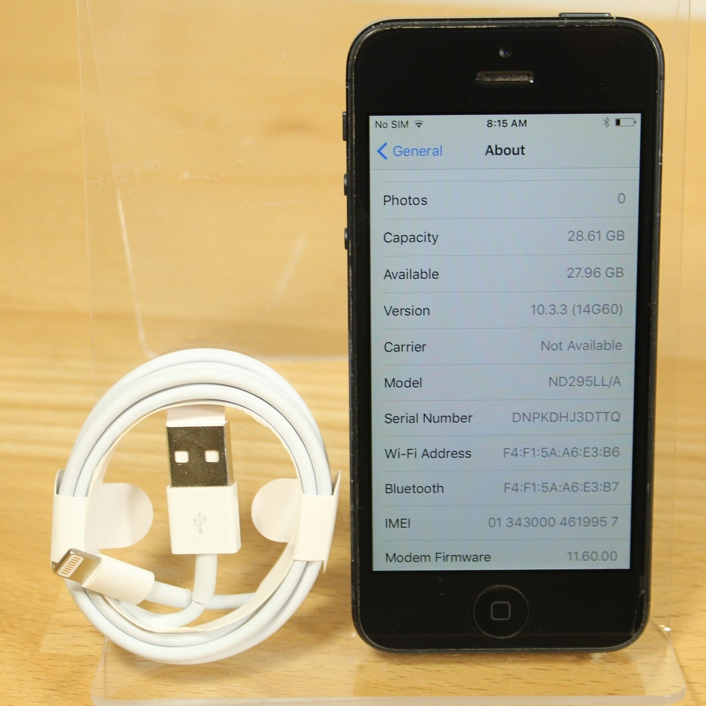 Unlocked Apple iPhone 5 Phone IOS 9 Black 32GB A1428 4G LTE Global 19957