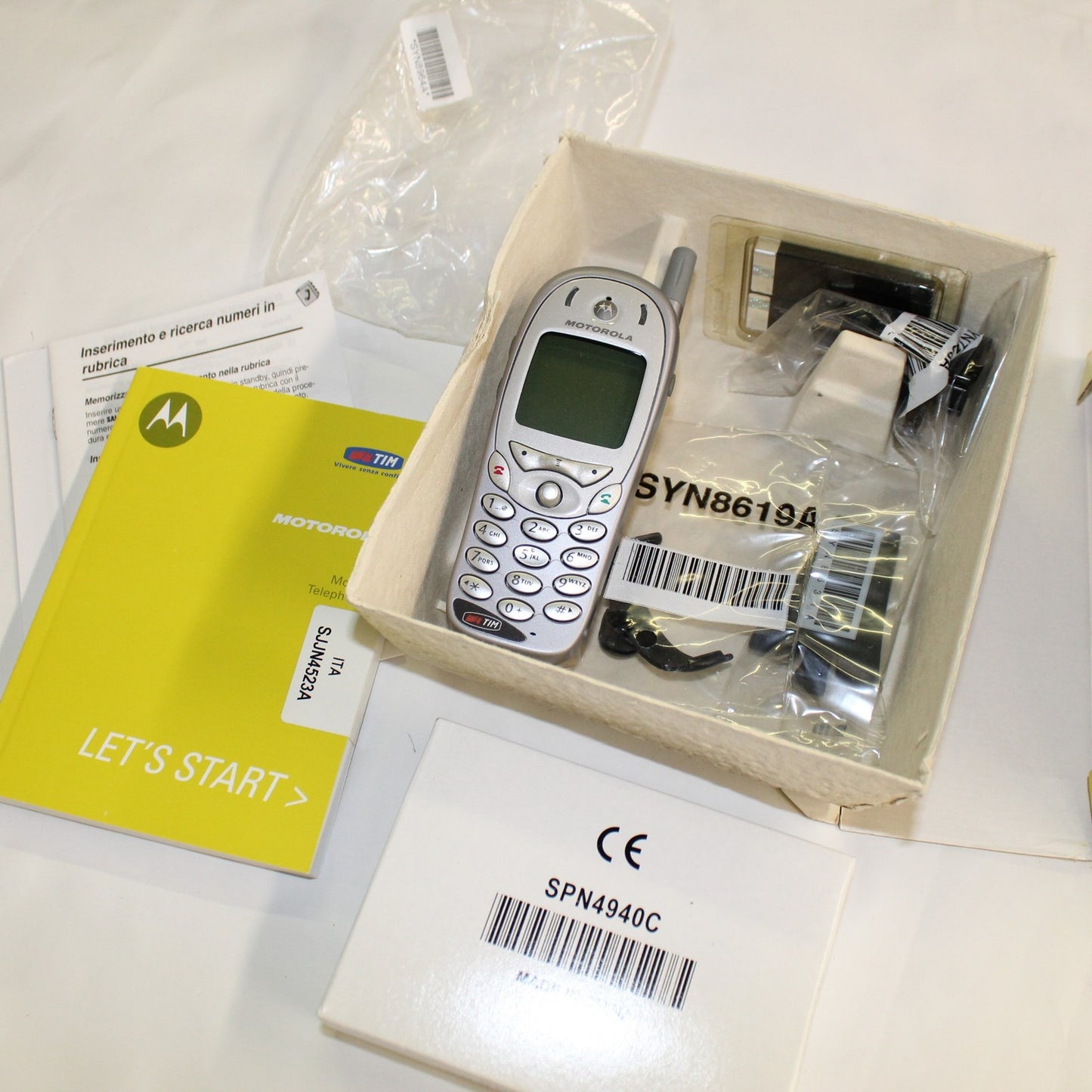 Rare Vintage Motorola Timeport T280m TIM Silver Phone International In Box