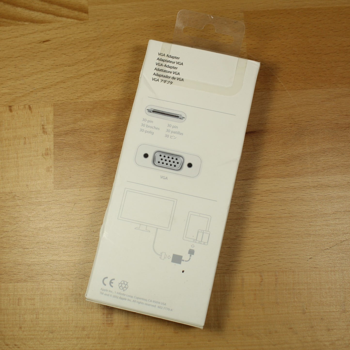 Vintage Apple Dock Connector to VGA Adapter 30-pin Original Box A1368 MC552ZM/B