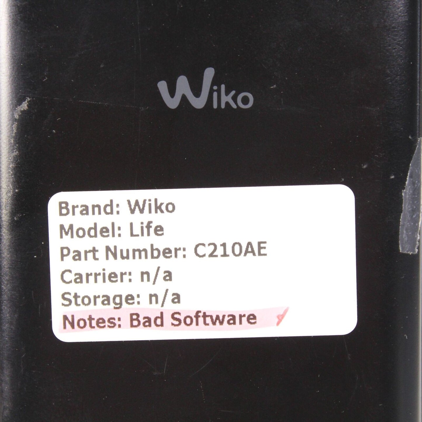 Wiko Life C210AE Smartphone Black For Parts ASIS Gold Silver Recovery