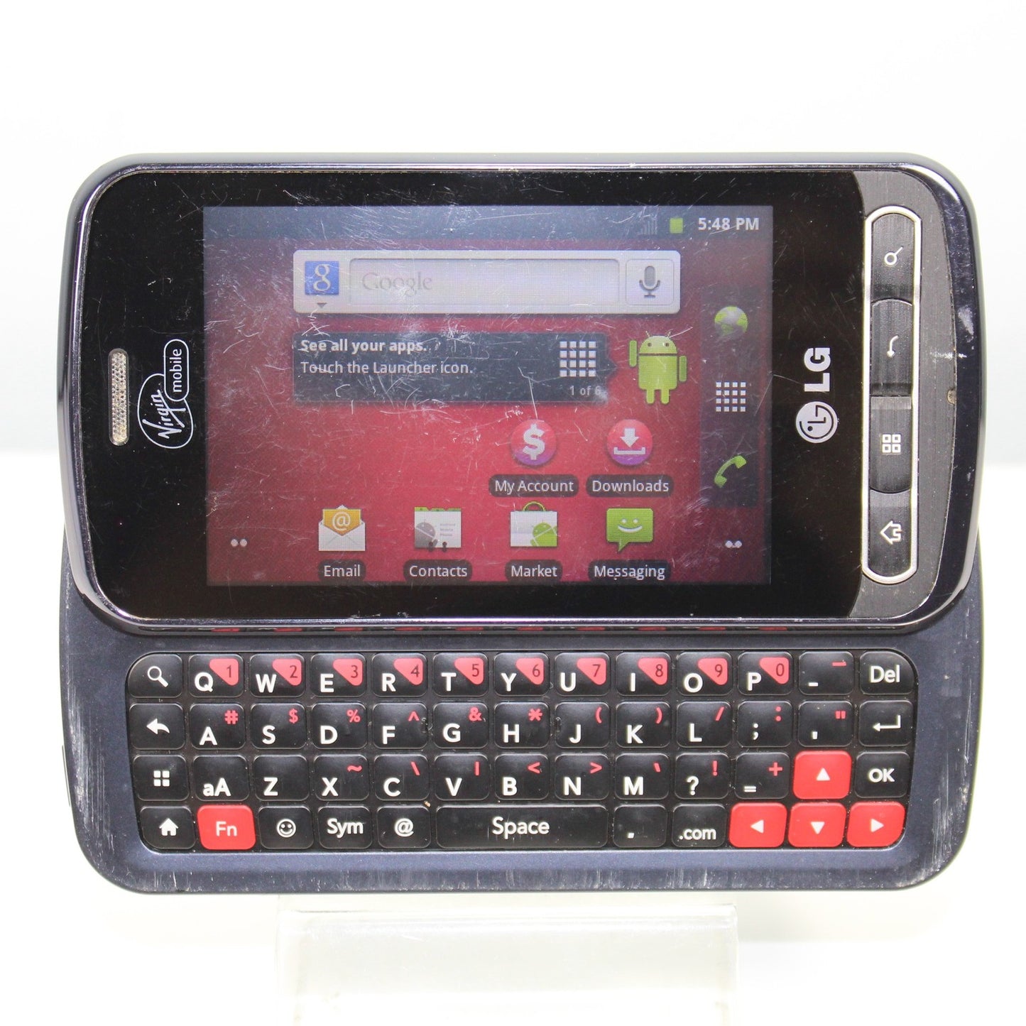 Vintage Classic LG Optimus Slider Virgin Mobile 3G Smartphone VM701 Black 150MB