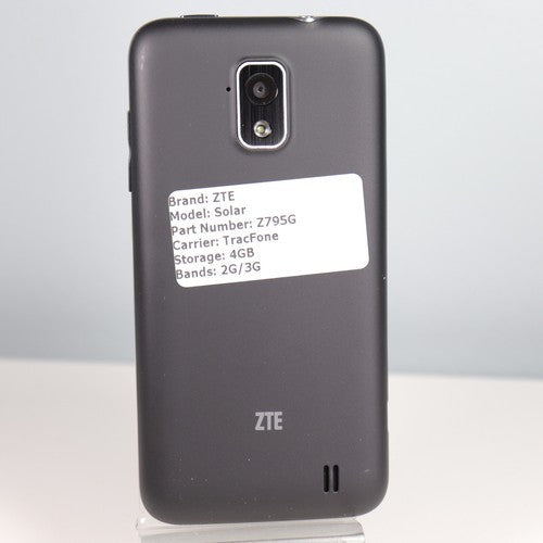 Vintage Classic Rare ZTE Solar TracFone 3G Smartphone Z795G Black 4GB Collector