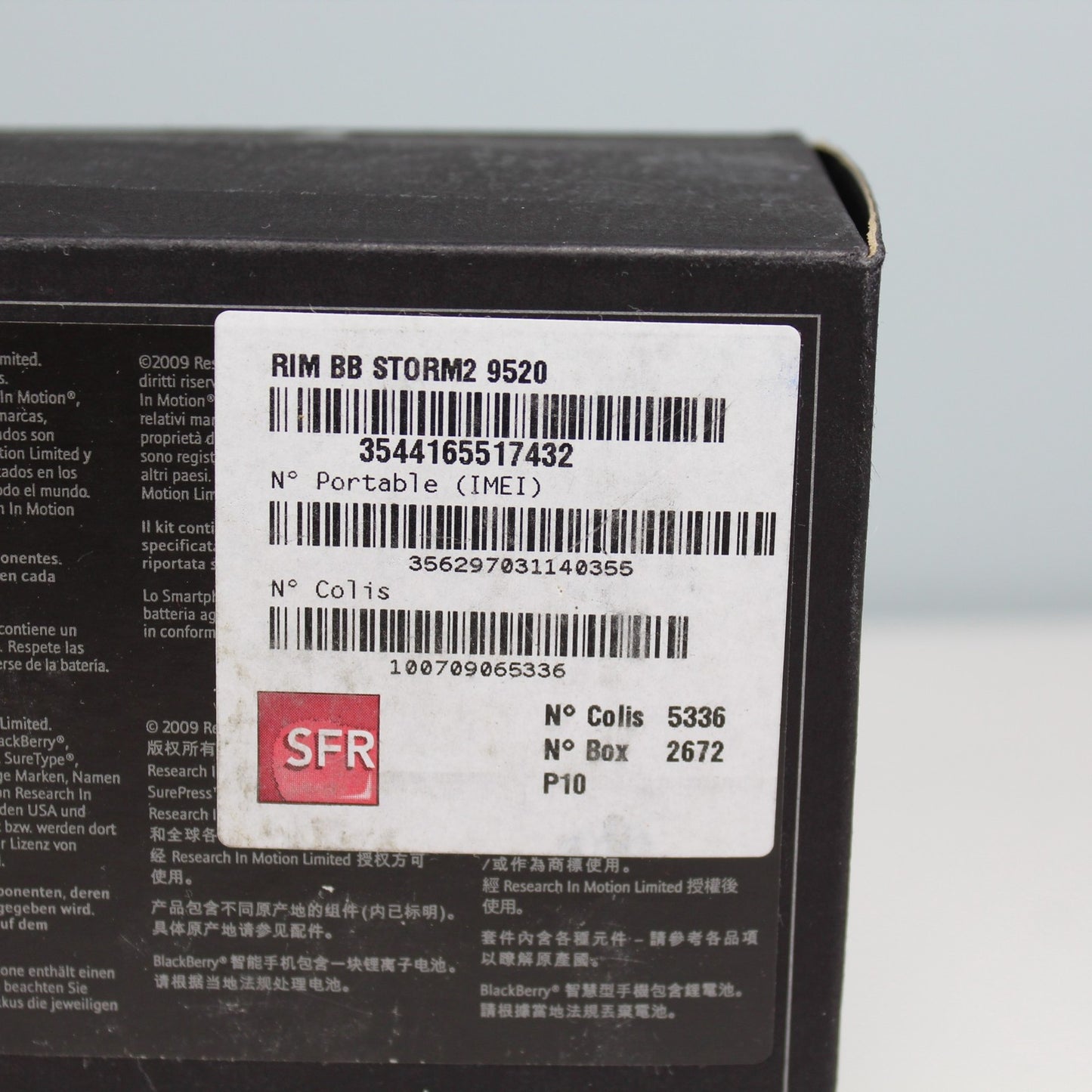 Vintage Blackberry Storm 2 9520 Vodafone Smartphone Black 2009 In Box Complete