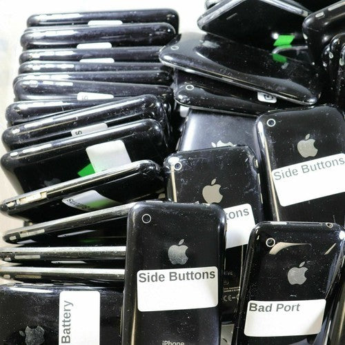 Lot of 10 Apple iPhone 3GS A1303 Smartphone Black For Parts Bad Battery