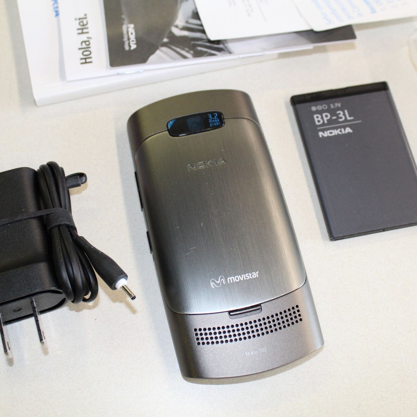 Rare Vintage Nokia ASHA 303 Movistar 3G Smartphone Latin America In Box