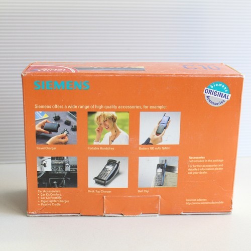 Rare Vintage Siemens Swing C10 AirTel Gray Blue Phone In Box International
