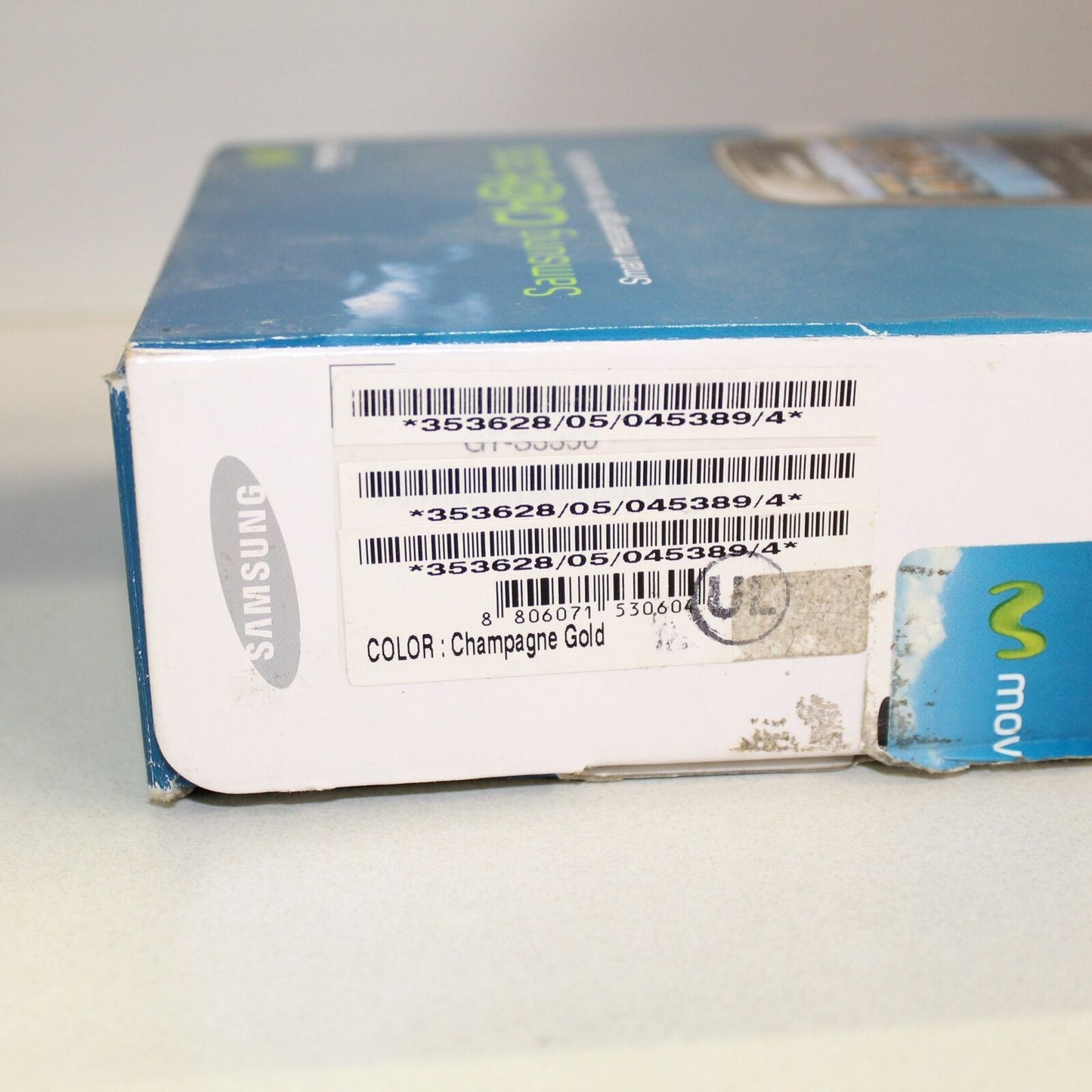 Rare Vintage Samsung Ch@t 335 GT-S3350 Movistar Phone Champagne Gold In Box