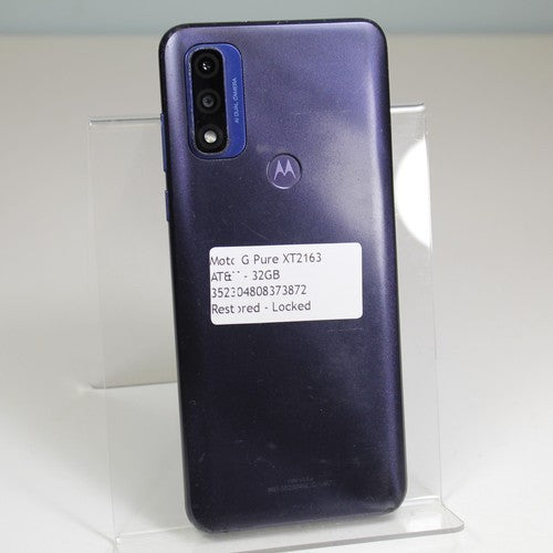 Motorola Moto G Pure XT2163-4 MetroPCS Smartphone Blue 32GB For Parts