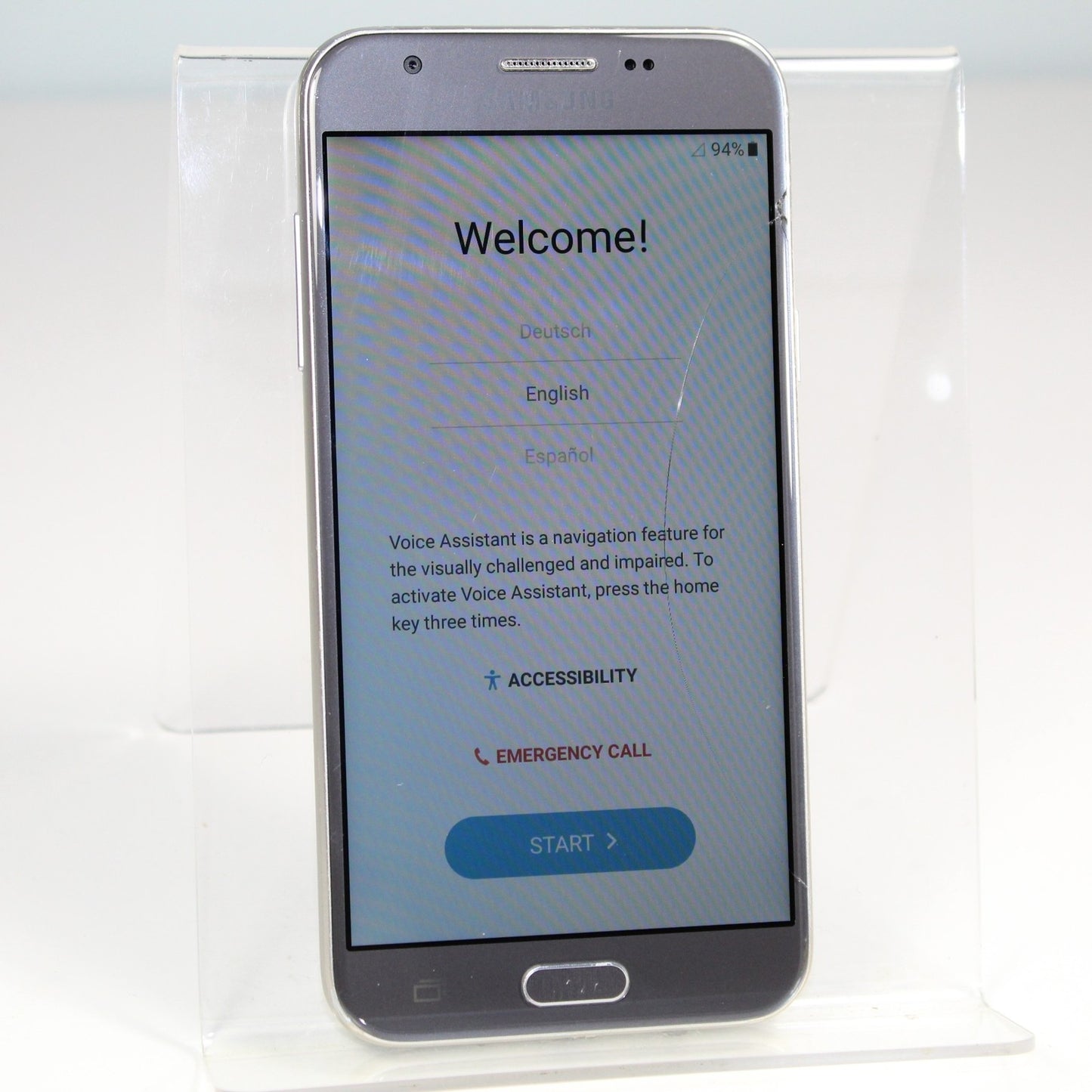 Samsung Galaxy J3 Emerge J327P Boost Smartphone 4G LTE Silver 16GB For Parts