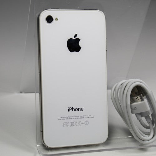 Vintage Apple iPhone 4 AT&T Smartphone 3G GSM White 8GB IOS 7 Collectible