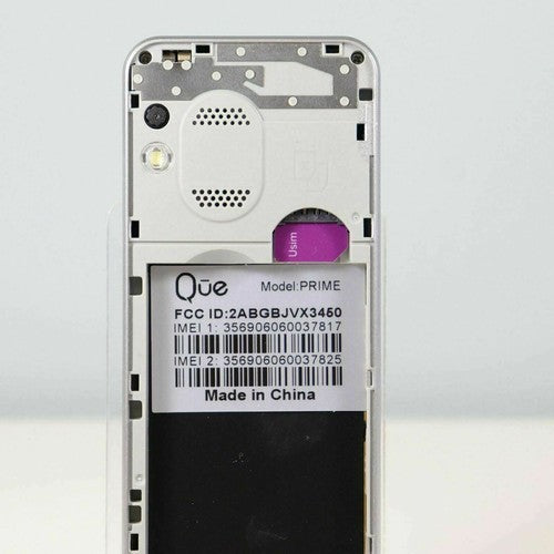 Unlocked World Phone QUE PRIME Dual SIM Card Global Cell Phone - White