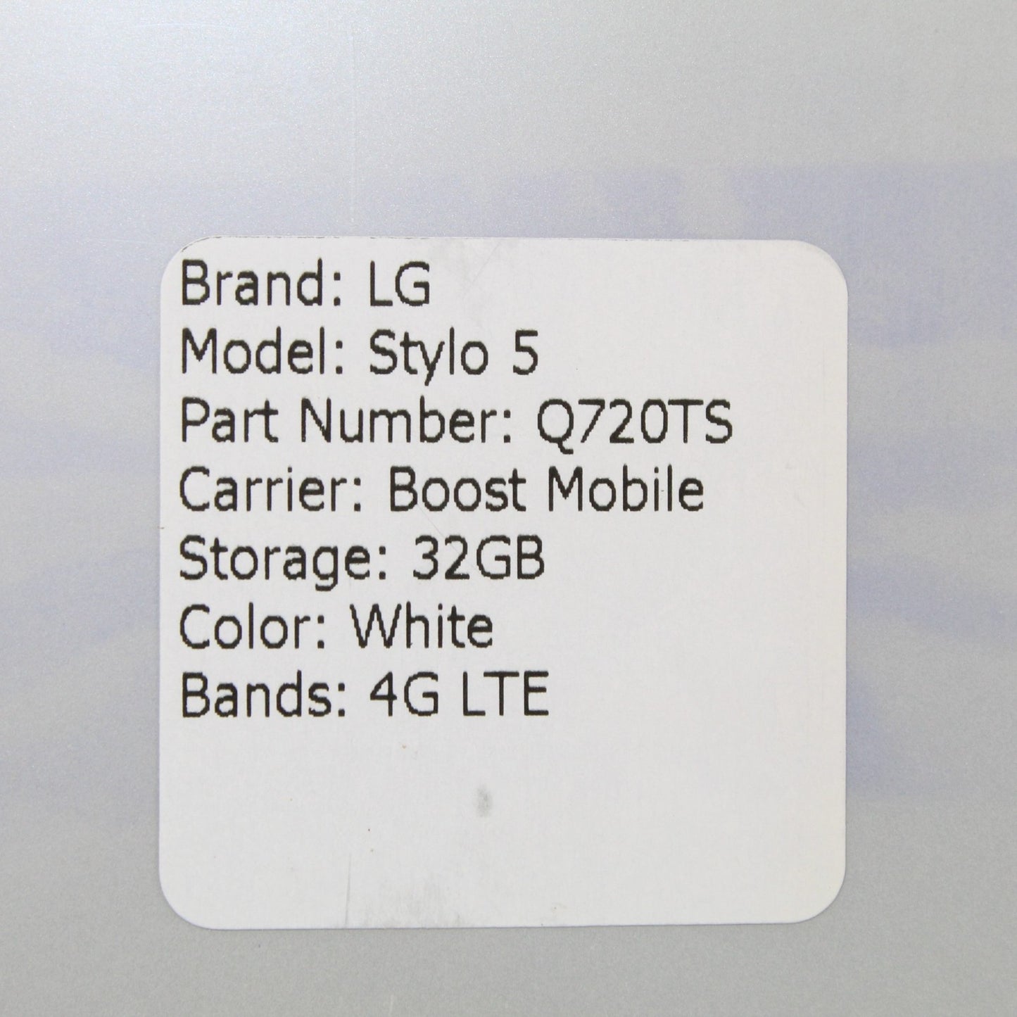 LG Stylo 2 Q720TS Boost Mobile 4G LTE Smartphone White 32GB