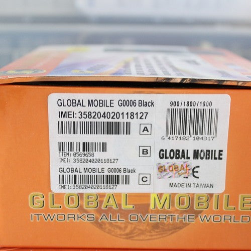 Unlocked World Wide Phone Global Mobile G0006 International DUAL SIM Black