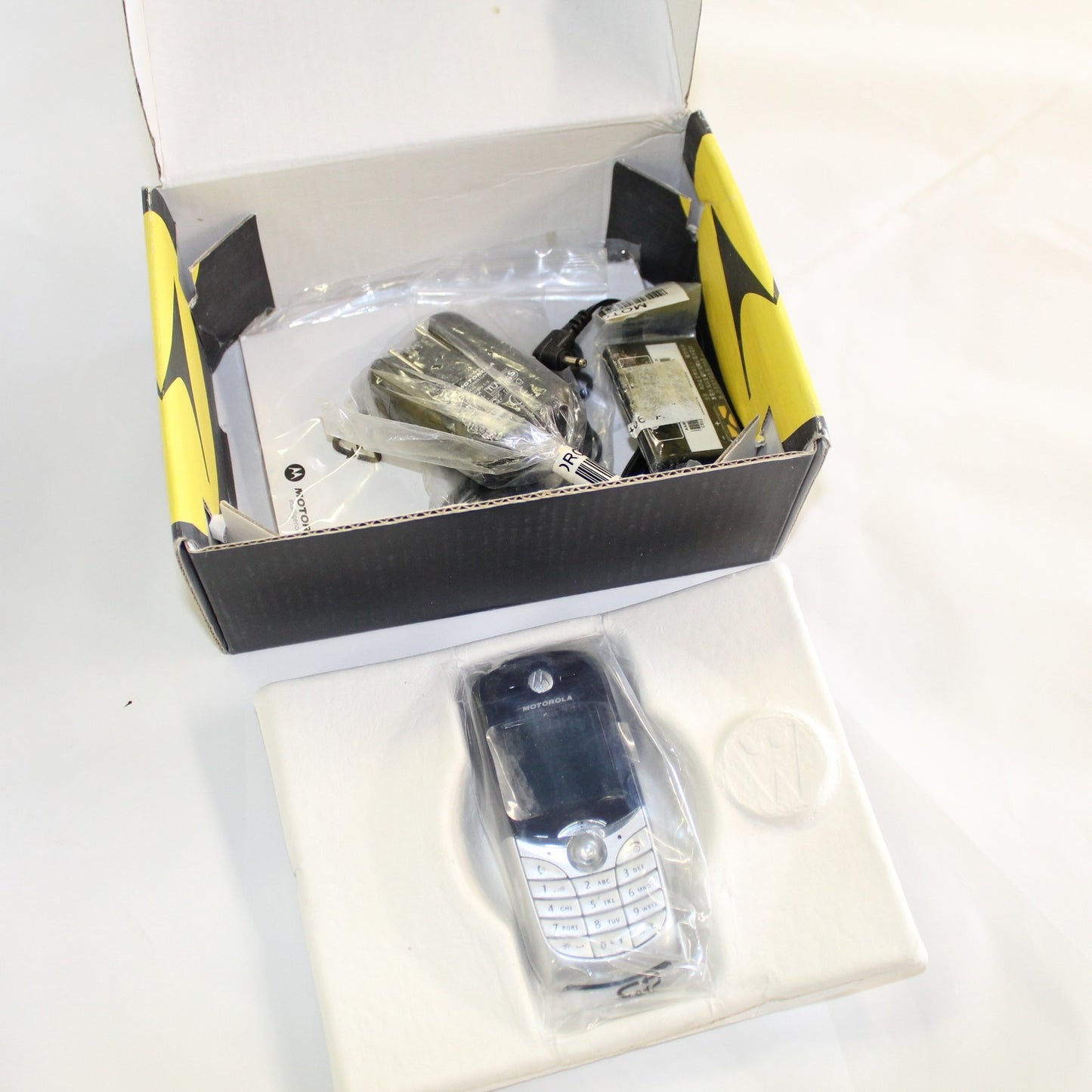 Rare Vintage Motorola C650 China Mobile Phone Silver In Box Complete