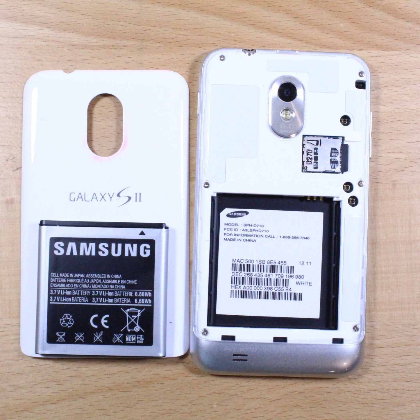Samsung Galaxy S2 SPH-D710 Sprint White Smartphone Good #319