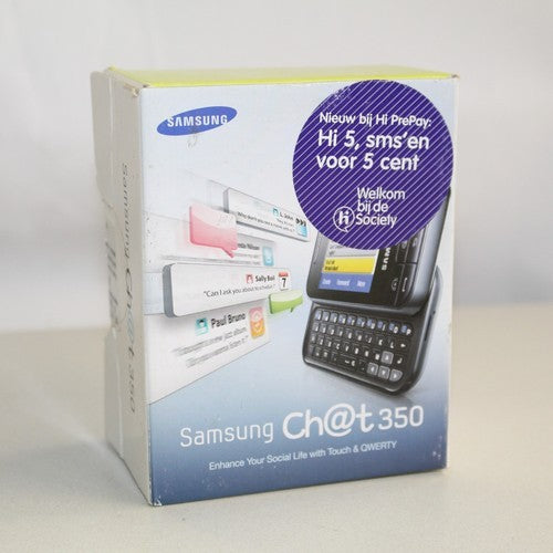Rare Vintage Samsung Chat 350 Prepay Phone Black In Box International No Battery