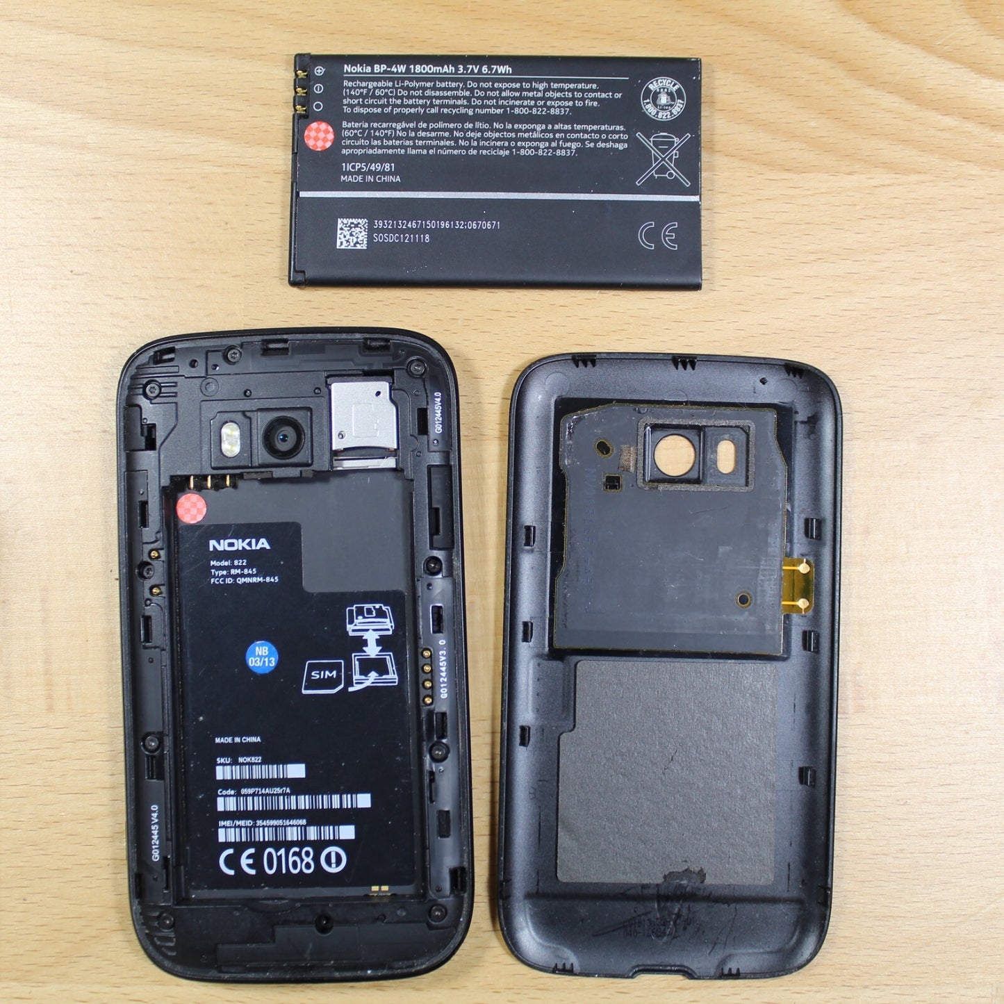 Nokia Lumia 822 Smartphone Black For Parts Untested