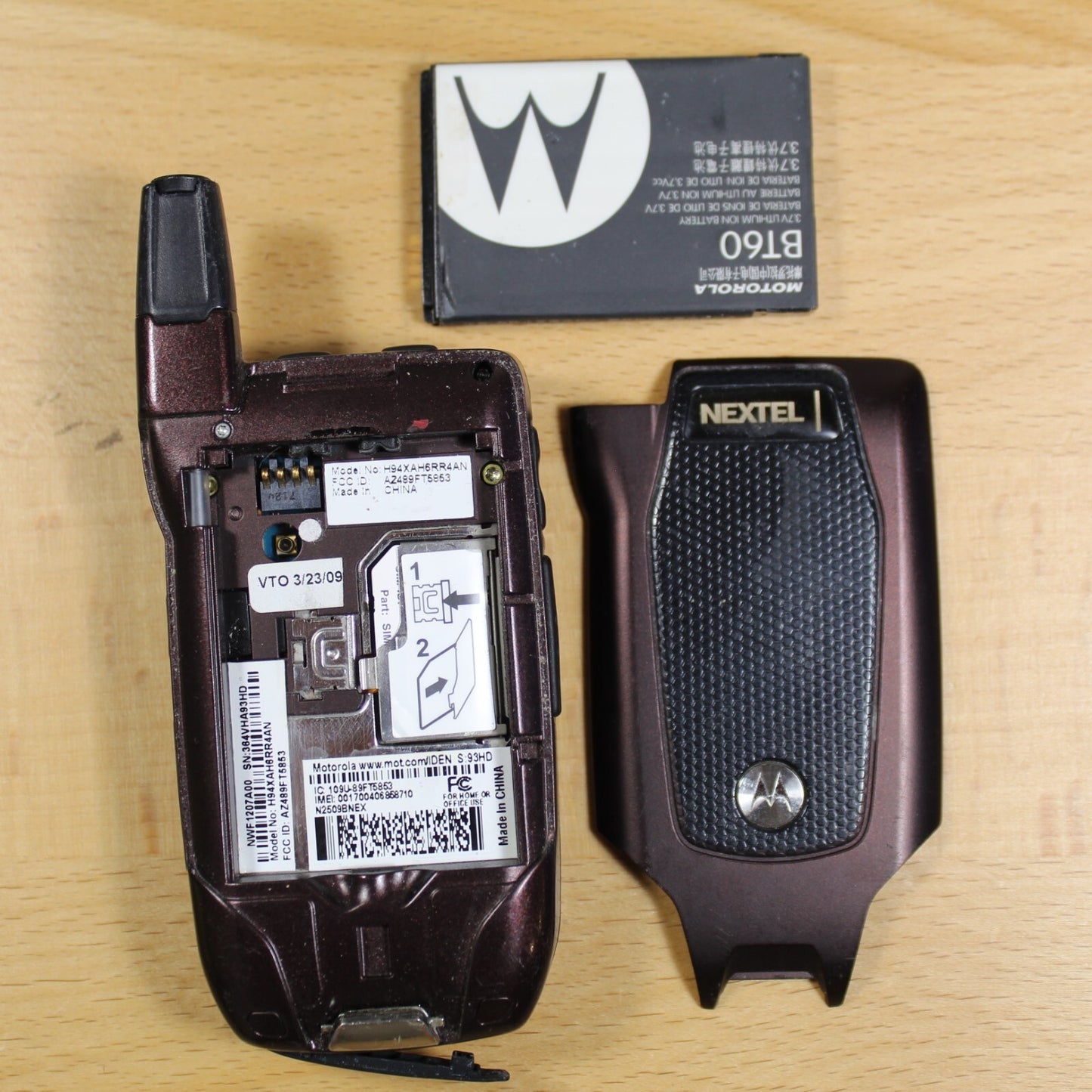 Motorola i880 Nextel Maroon Cell Phone iDen Direct Talk Good #180