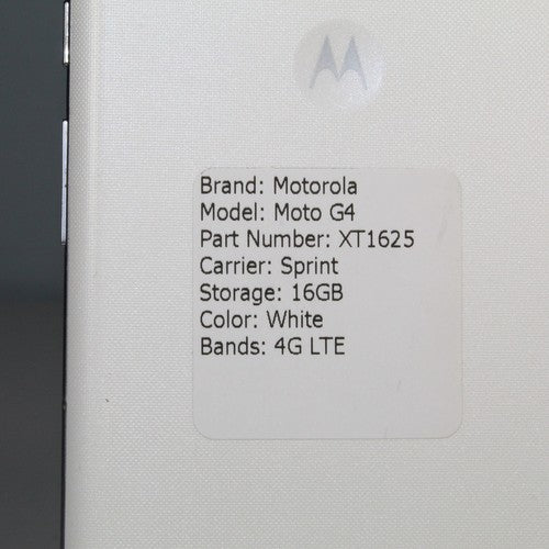 Motorola Moto G4 XT1625 (Sprint) 4G LTE Smartphone - White, 16GB