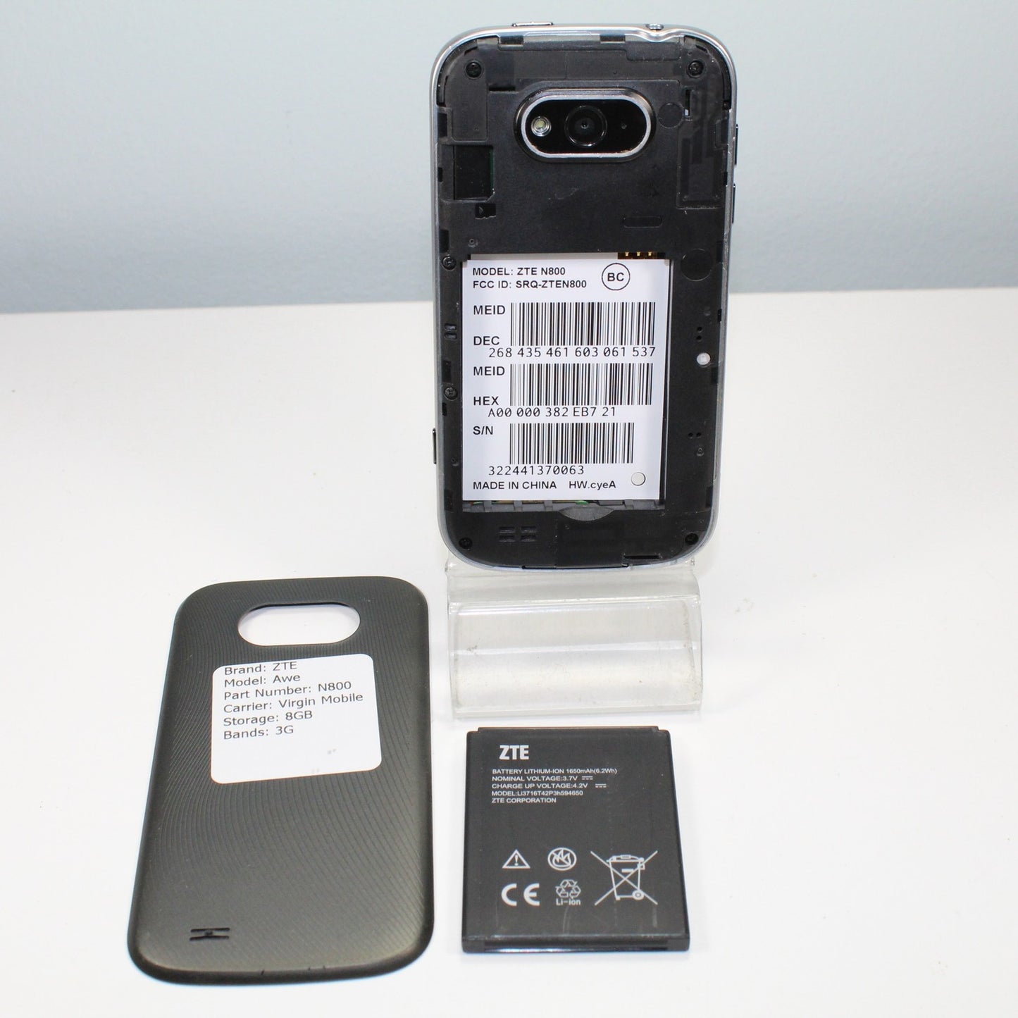 Vintage Classic Phone ZTE AWE (Virgin Mobile) 3G Smartphone N800 Black 8GB