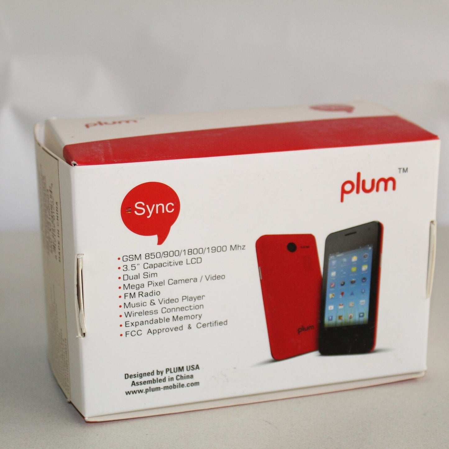 Rare Vintage Plum SYNC X210 White Unlocked Smartphone Dual SIM In Box Classic