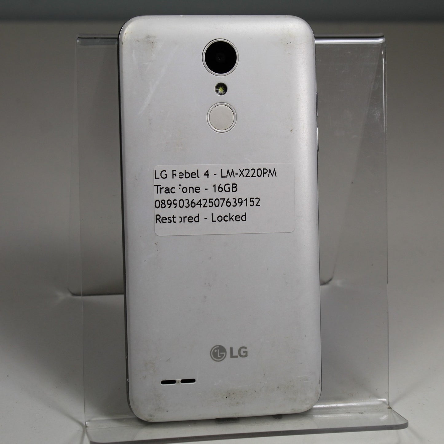 LG Rebel 4 LM-X220PM TracFone Smartphone 4G LTE White 16GB For Parts