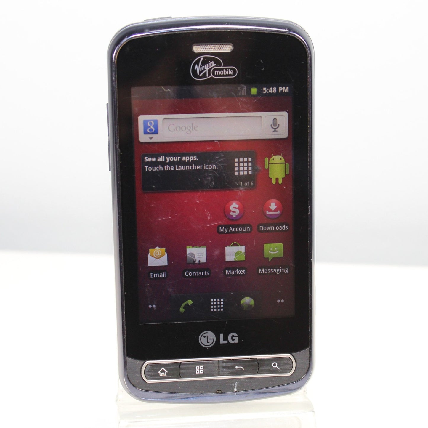 Vintage Classic LG Optimus Slider Virgin Mobile 3G Smartphone VM701 Black 150MB