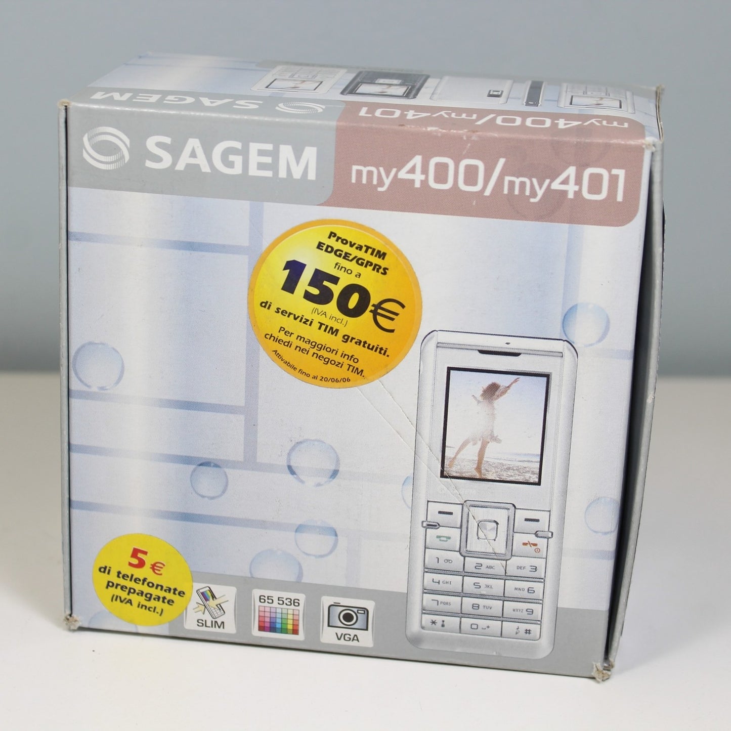 Vintage Rare SAGEM my400X Phone Black International Italian In Box Complete