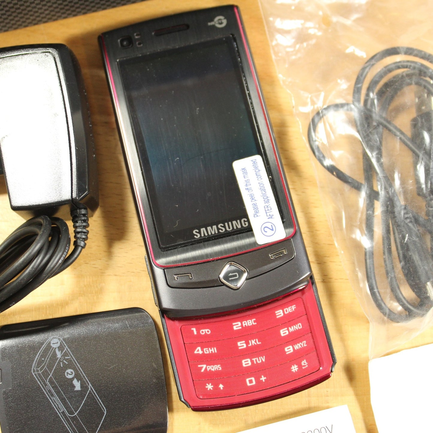 Rare Vintage Samsung SGH-S8300 Slider Phone Next G Red In Box Bundle Collectible