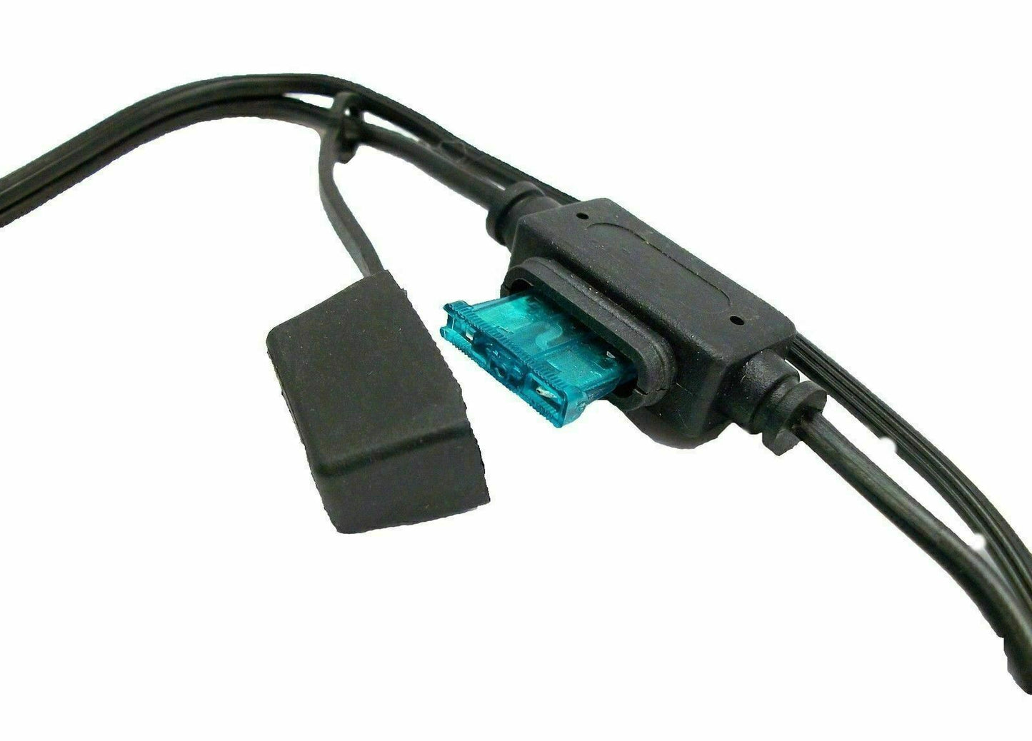 SAE 12V Battery Hookup 16 AWG DC Solar Auto Power Trailer Plug Cable 15 amp fuse