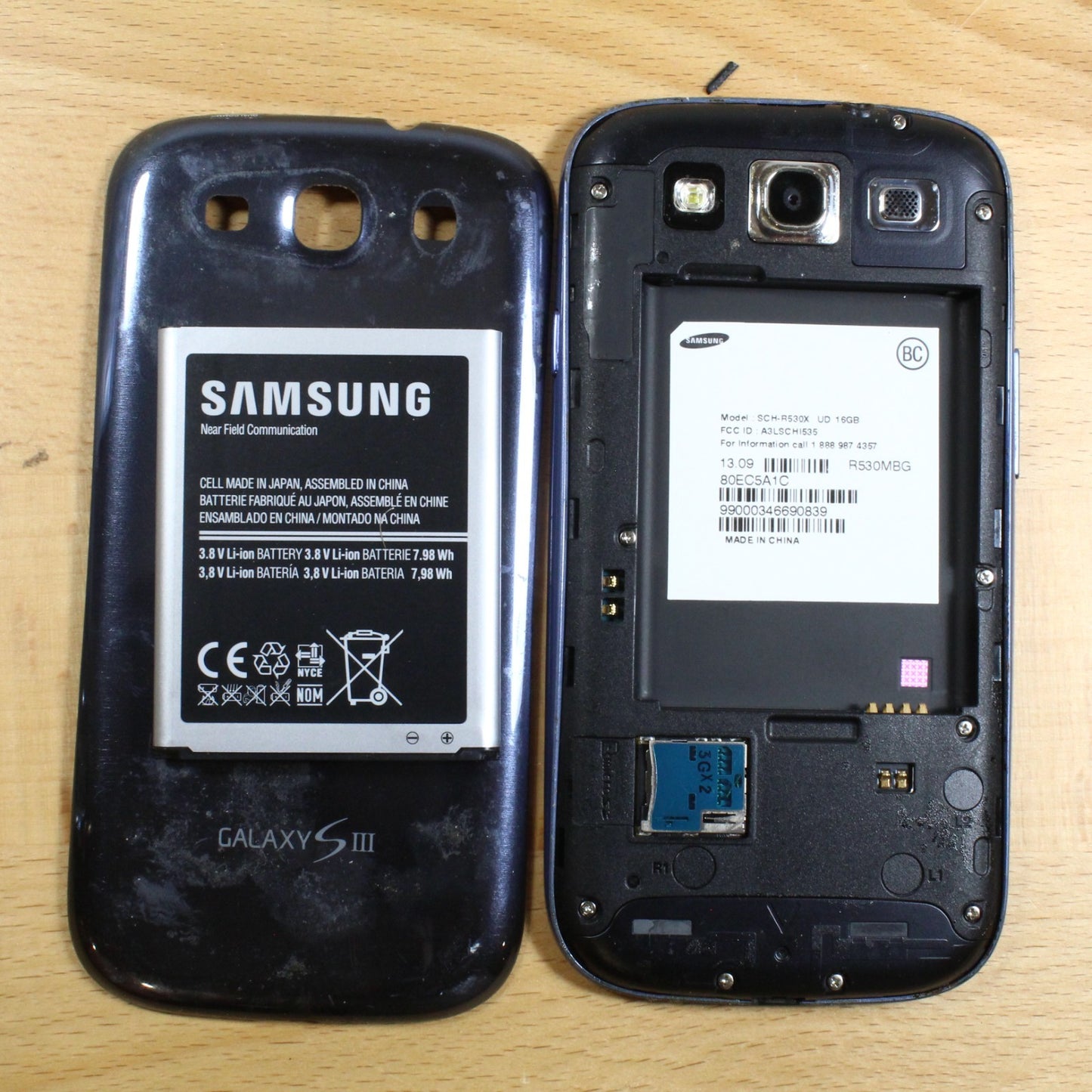 Samsung Galaxy S3 SCH-R530X Blue Smartphone For Parts #391