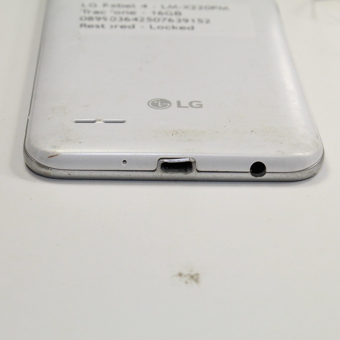 LG Rebel 4 LM-X220PM TracFone Smartphone 4G LTE White 16GB For Parts