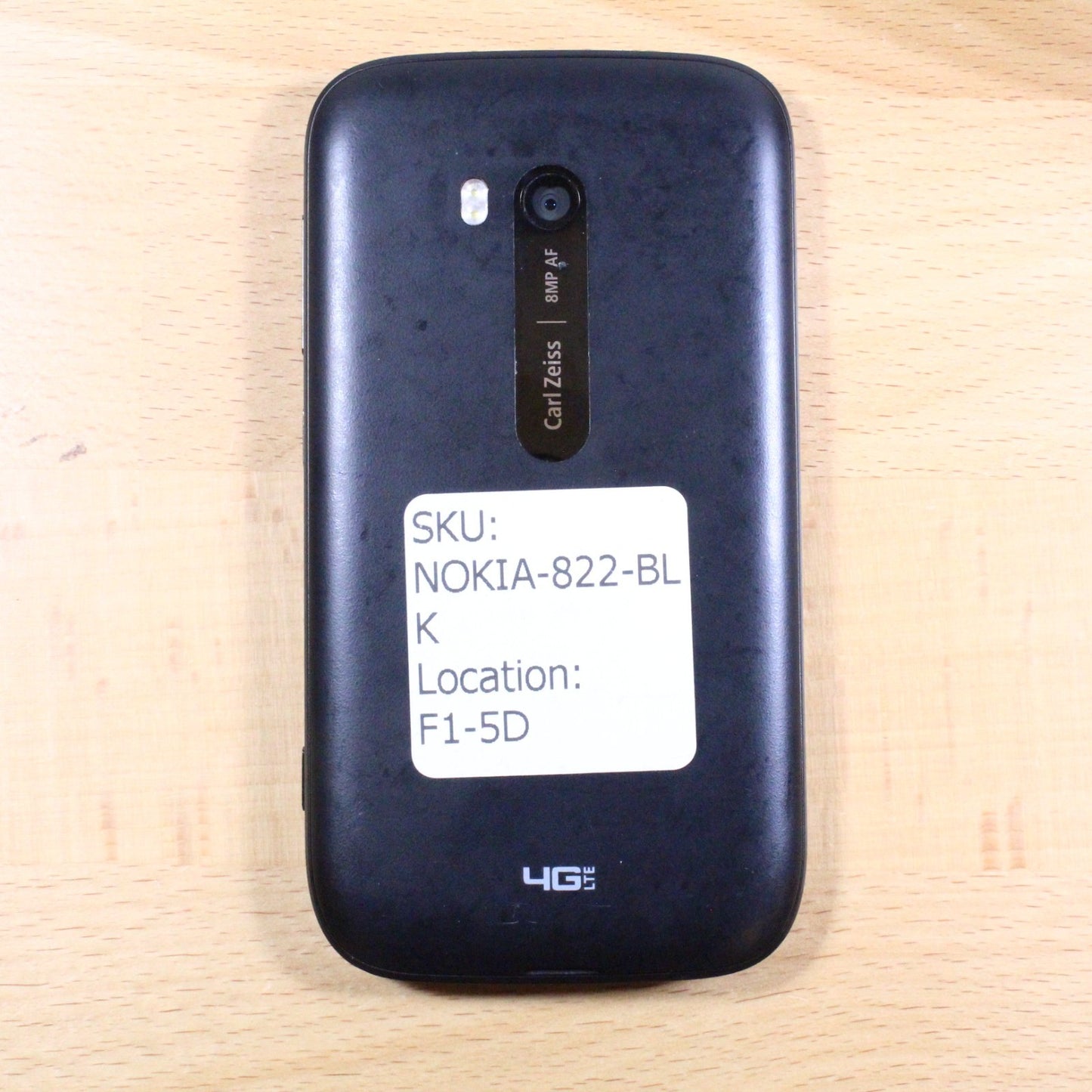 Nokia 822 Verizon Black Smartphone Good #333