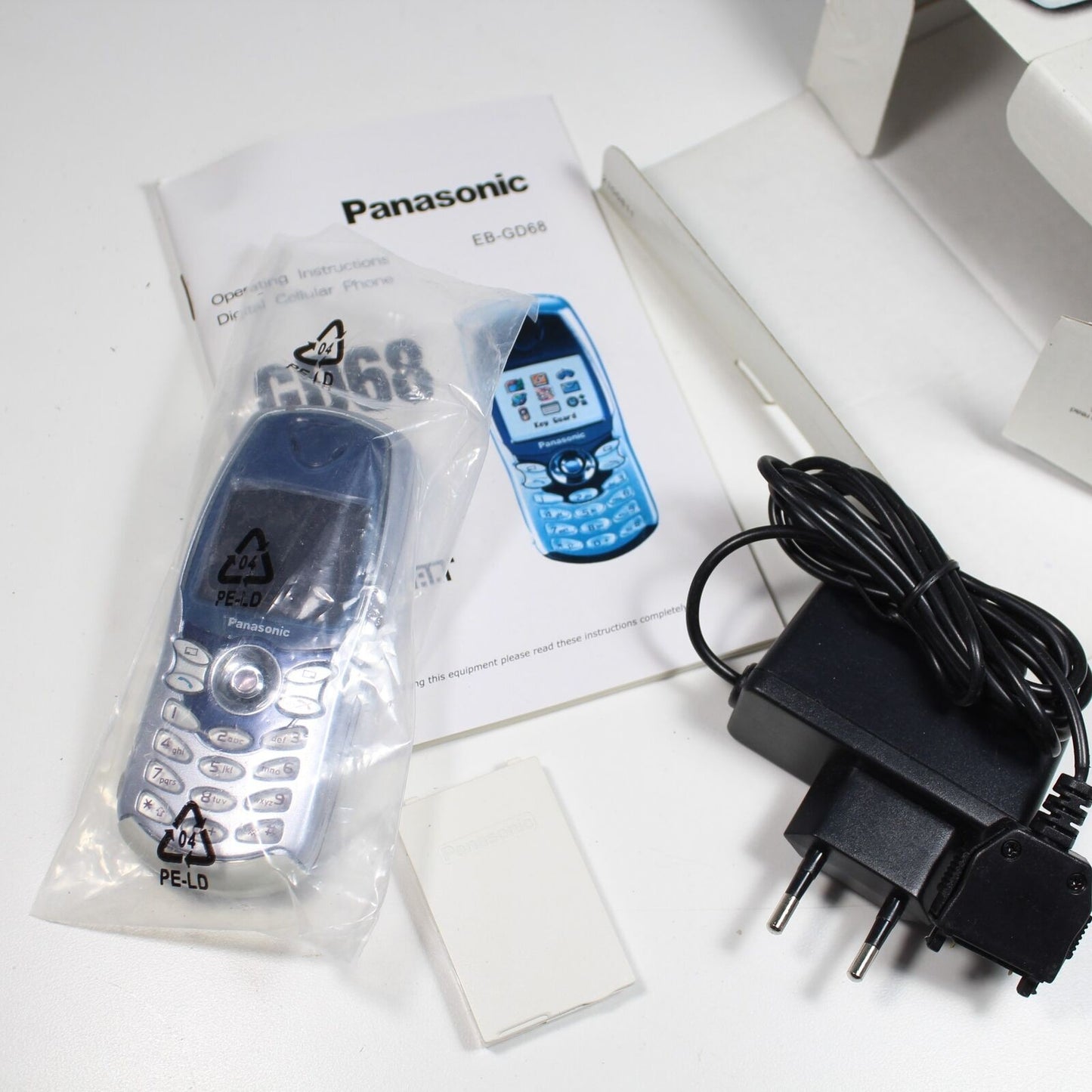 Rare Vintage Panasonic EB-GD68 Phone International Silver In Box Collectible