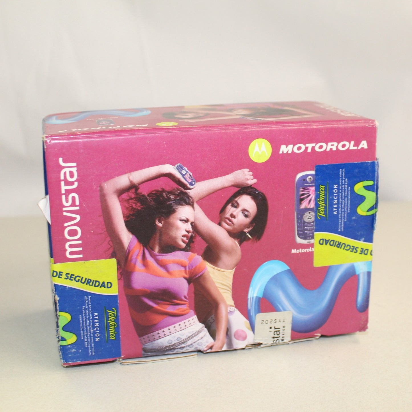 Rare Vintage Motorola C651 Movistar Blue Phone International In Box Bundle