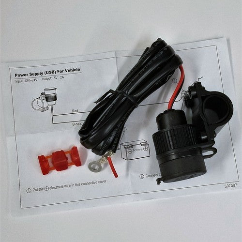 USB 12V Power Adapter Addon For Handlebars on bike motorcycles and beyond