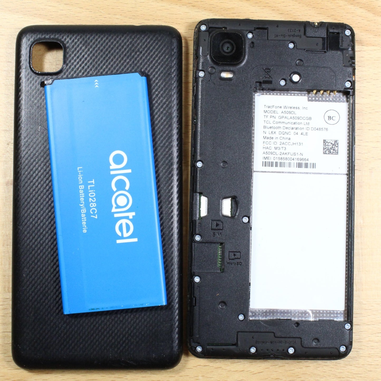 TCL A509DL TracFone Black Smartphone For Parts #417