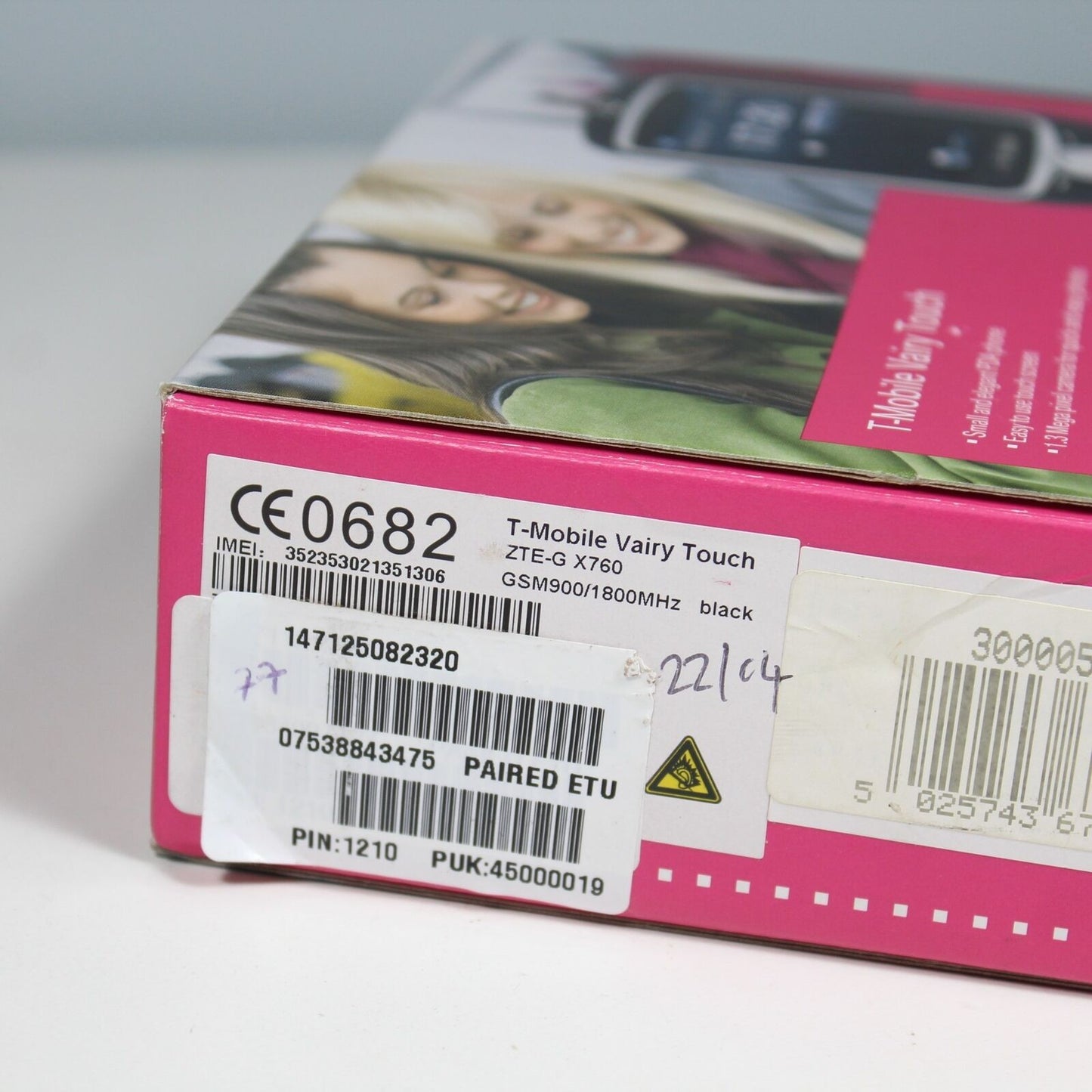 Rare Vintage ZTE X760 Vairy Touch T-Mobile Smartphone 2008 Collectible In Box