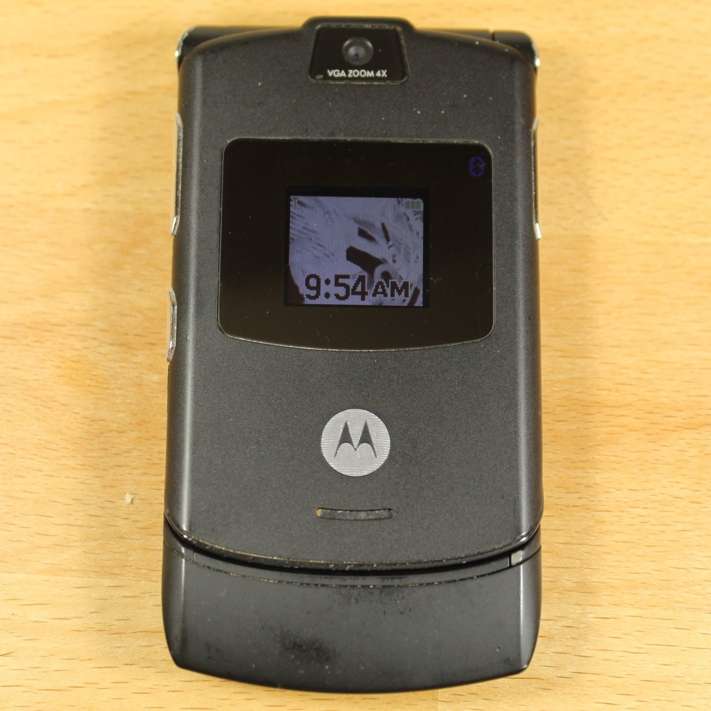 Rare Motorola RAZR V3 AT&T Camera Flip Phone Black Vintage Collector Piece
