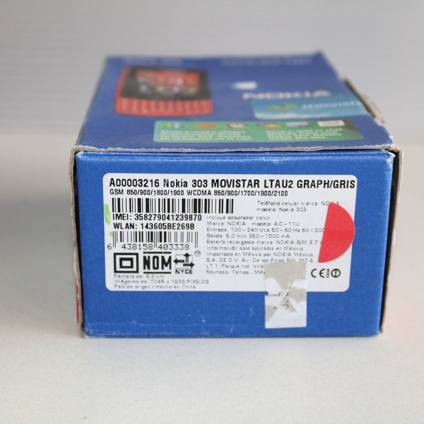 Rare Vintage Nokia ASHA 303 Movistar 3G Smartphone Latin America In Box