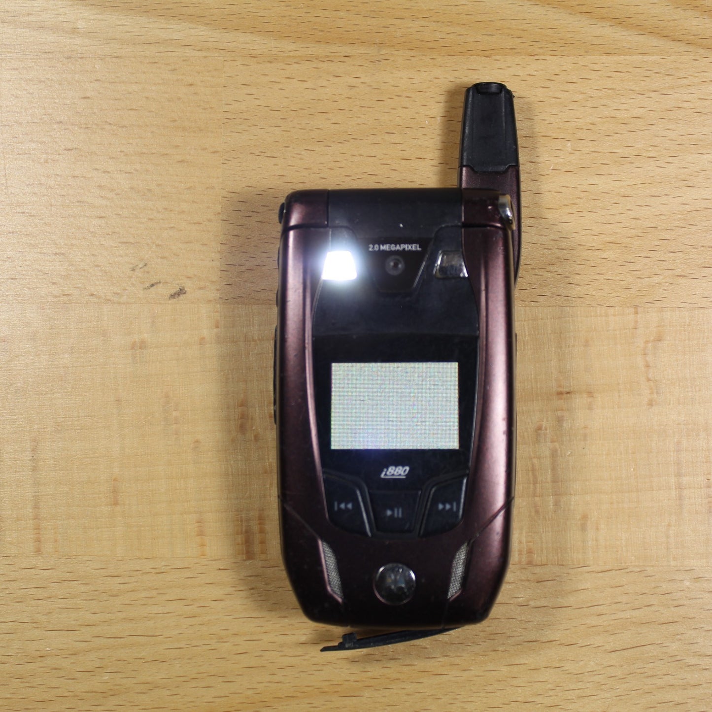 Motorola i880 Flip Phone Nextel Maroon Radio For Parts #280